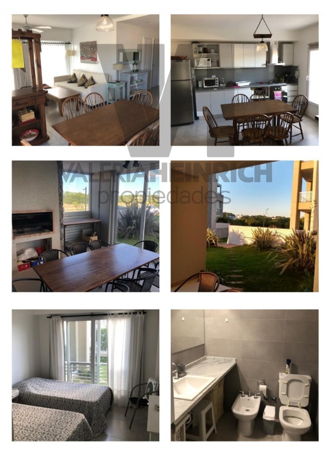 Alquiler departamento Costa Esmeralda PB parrilla galeria cerrada 